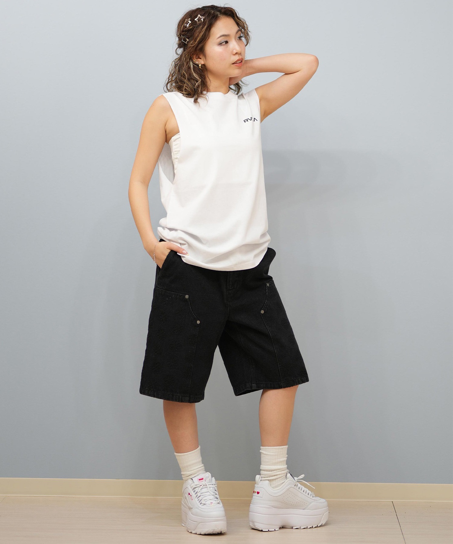 RVCA ルーカ タンクトップ レディース バックプリント カット