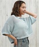 RVCA ルーカ 半袖 シャツ レディース ニットシャツ ショート丈 メッシュ BF04C-850(BES0-S)