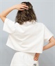 RVCA ルーカ 半袖 シャツ レディース ポロシャツ ショート丈 刺繍ロゴ BF04C-001(WHT-S)
