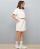 RVCA ルーカ 半袖 シャツ レディース ポロシャツ ショート丈 刺繍ロゴ BF04C-001(WHT-S)