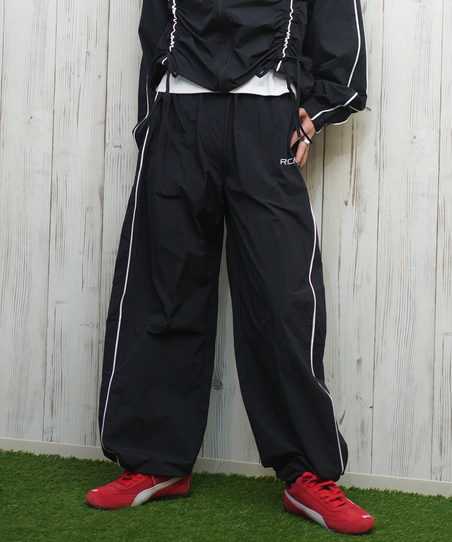 RVCA ルーカ レディース ロングパンツ トラックパンツ BF043-707(ABS-M)