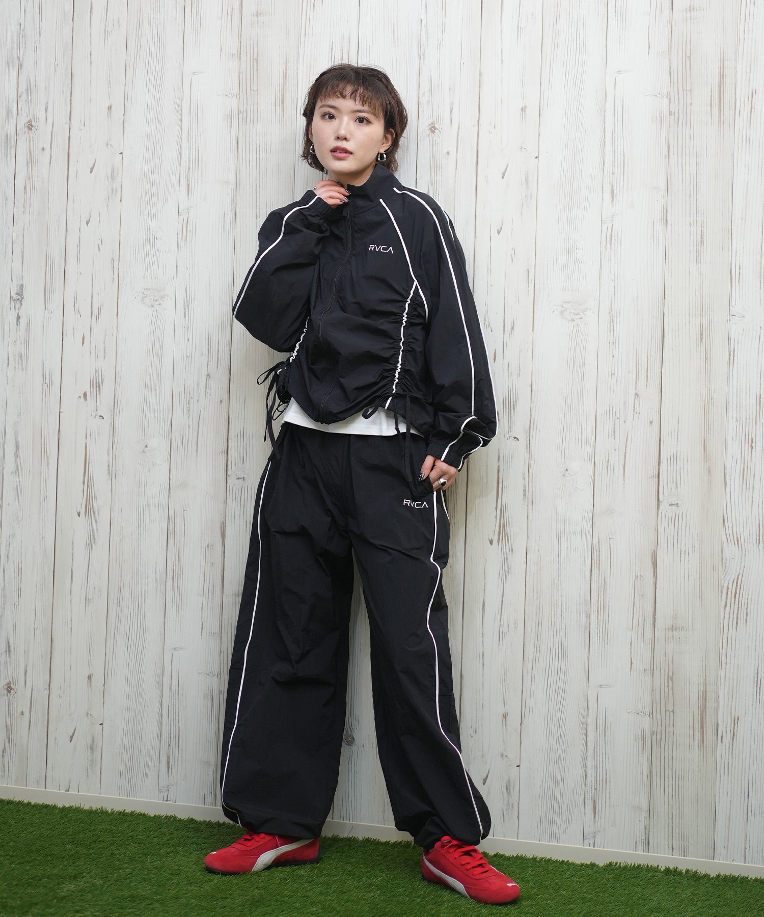 RVCA ルーカ レディース ロングパンツ トラックパンツ BF043-707(ABS-M)