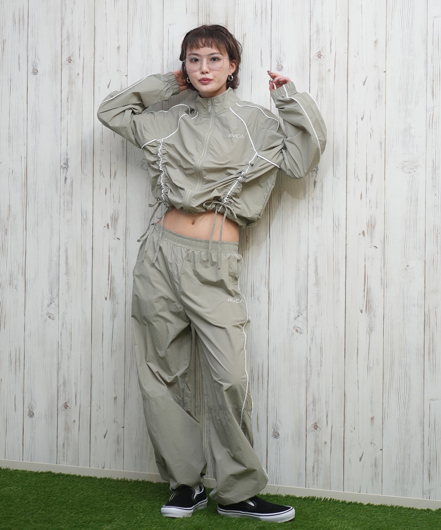 RVCA ルーカ レディース ロングパンツ トラックパンツ BF043-707(ABS-M)