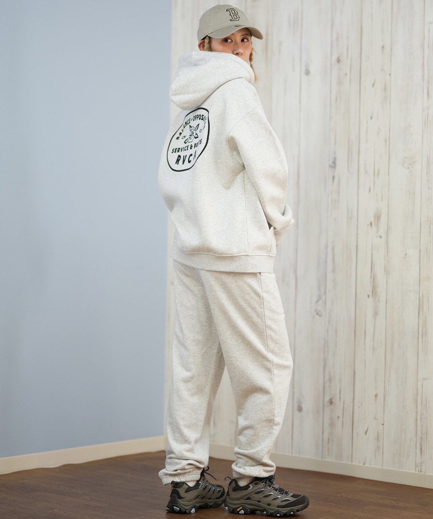 RVCA ルーカ ロングパンツ レディース スウェット パンツ ロゴ セットアップ対応 BF044-702(BLK-S)