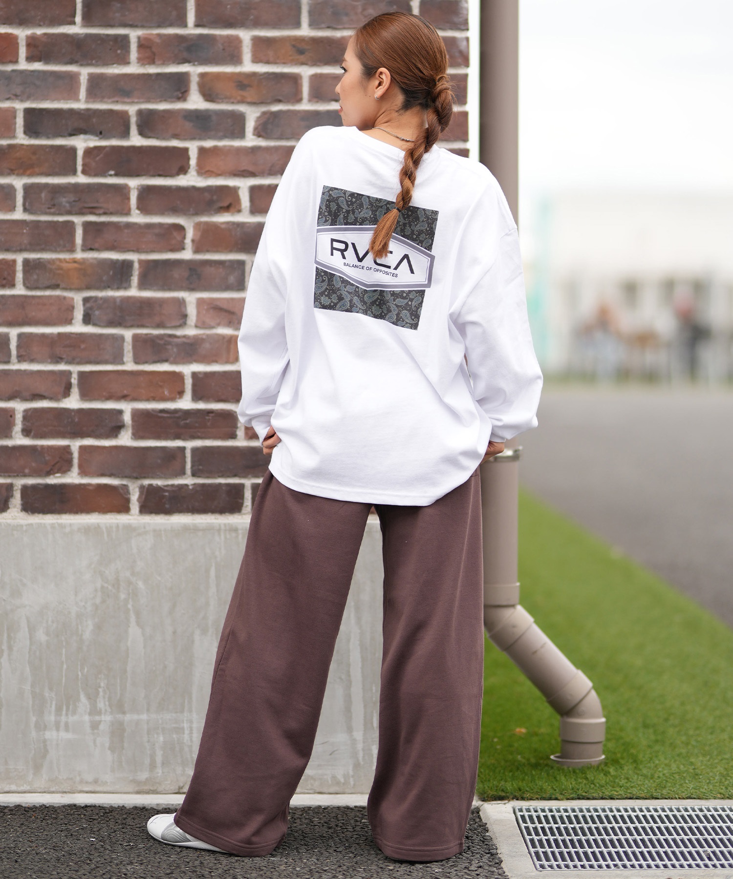 RVCA ルーカ ロングパンツ バギー スウェットパンツ レディース ロゴ