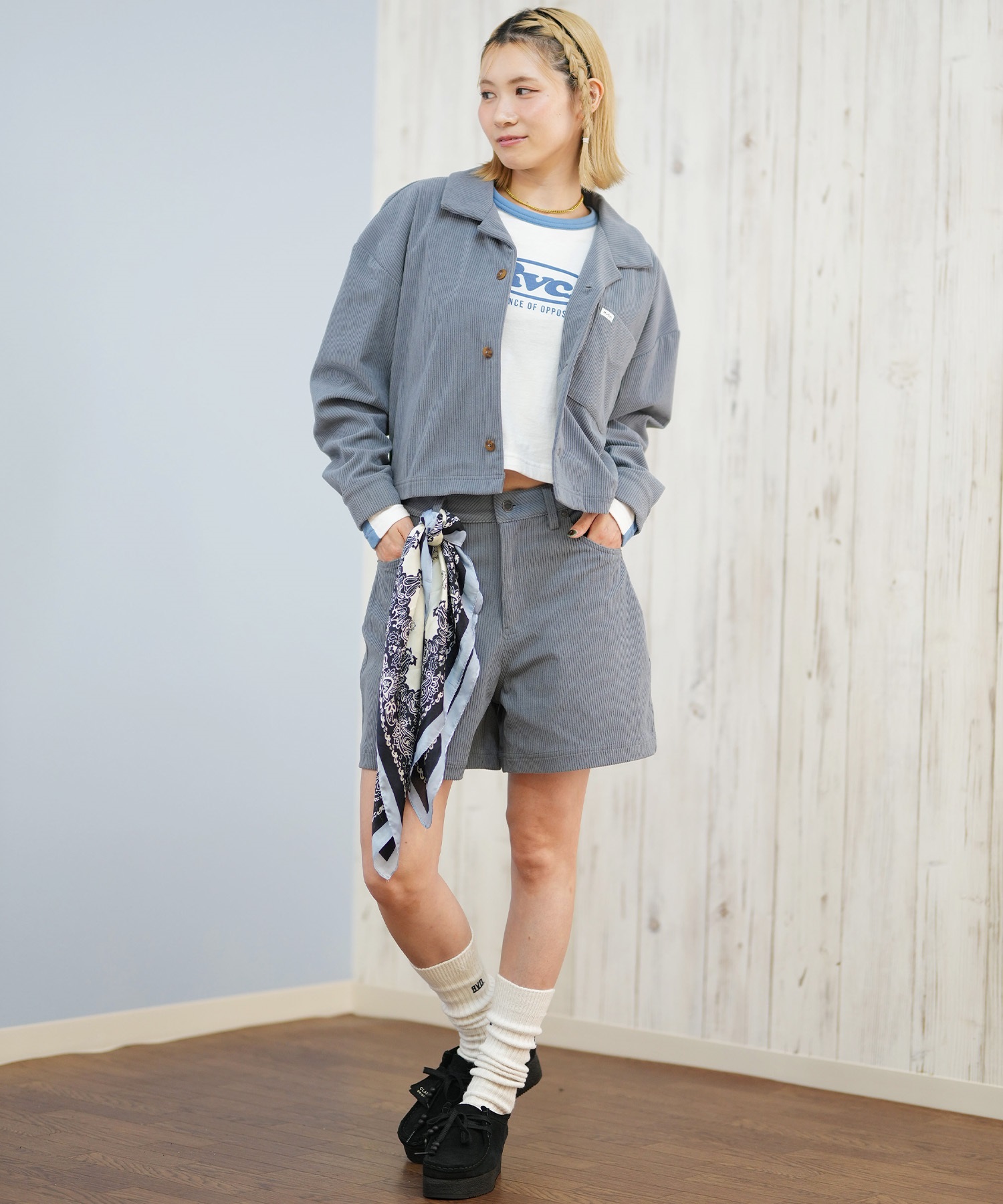 RVCA ルーカ ハーフパンツ ショートパンツ レディース ハイウエスト
