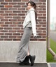 RVCA ルーカ スカート レディース リブニット マキシ丈 Hライン ペンシルスカート ロゴ ワンポイント MAXI PENCIL SKIRT BF044-601(BLK-M)