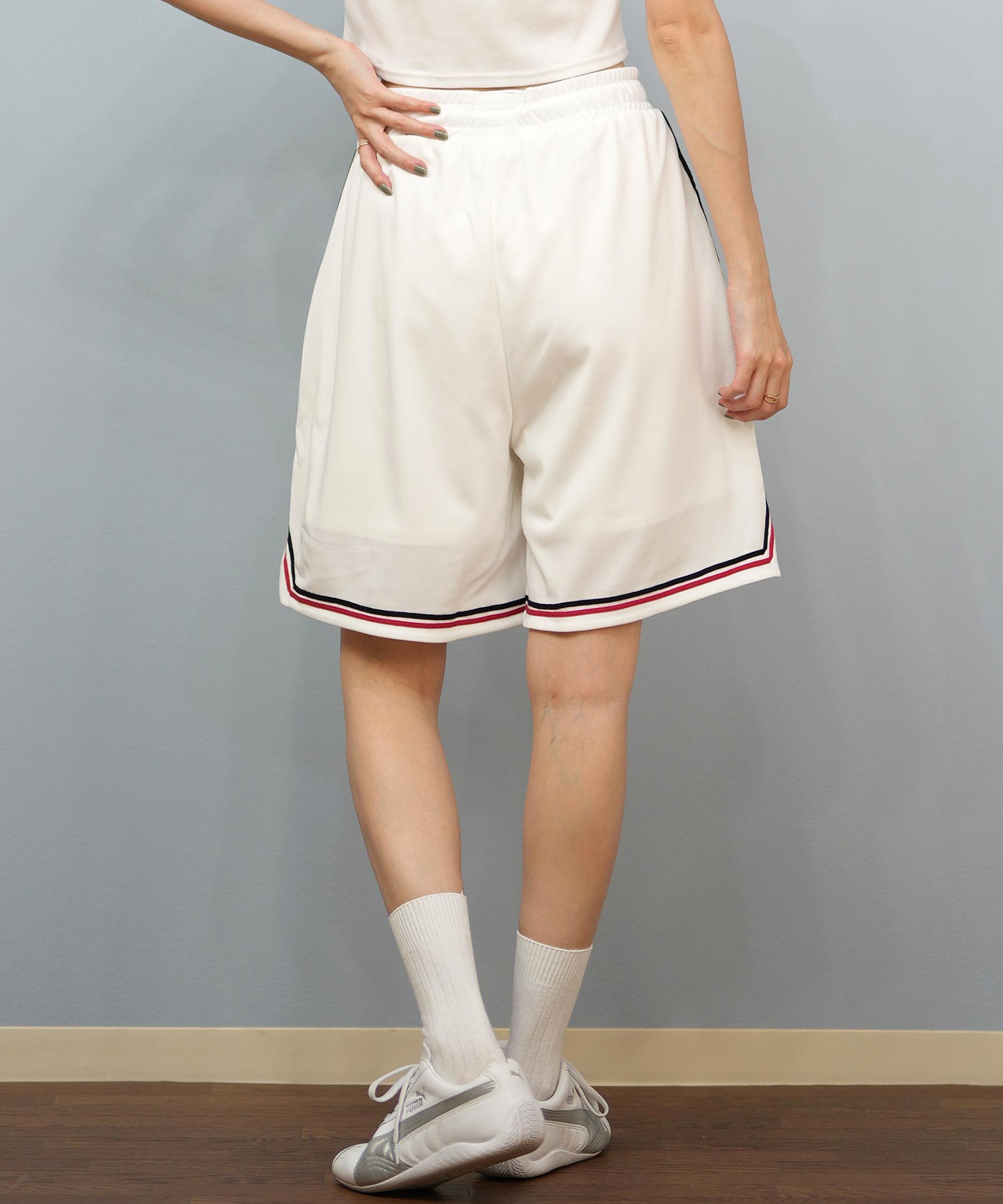 RVCA ルーカ 水着 トランクス レディース ショートパンツ ハーフパンツ パイピング 水陸両用 UVカット BF04C-P65(WHT-M)