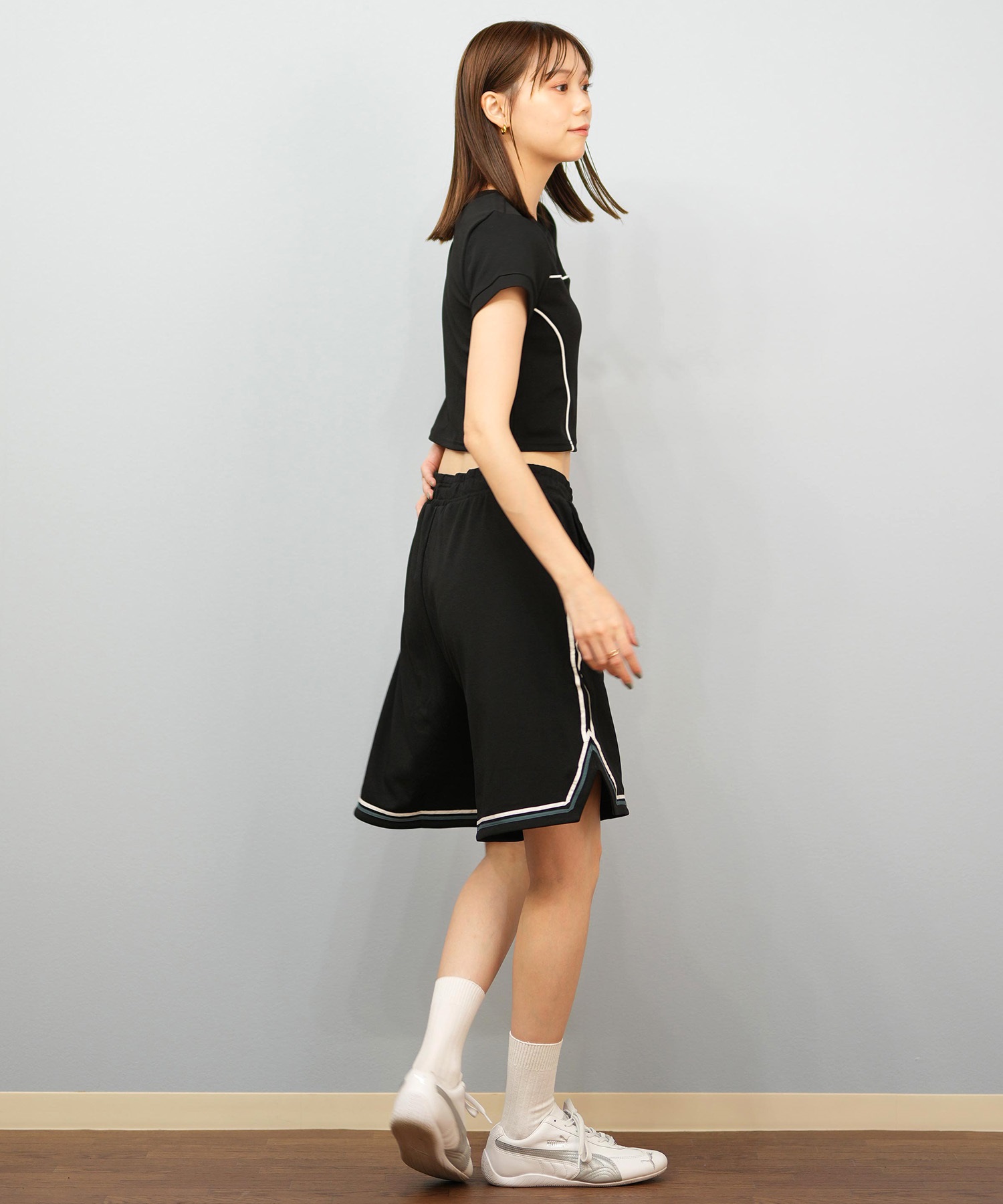 RVCA ルーカ 水着 トランクス レディース ショートパンツ ハーフパンツ パイピング 水陸両用 UVカット BF04C-P65(WHT-M)