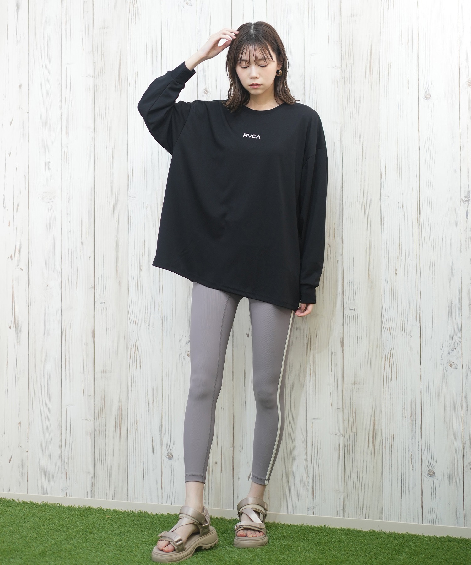 RVCA ルーカ ラッシュガード レディース 長袖 Tシャツ ロンT