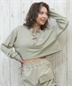 RVCA ルーカ ラッシュガード レディース 長袖 Tシャツ ロンT クロップド丈 ショート丈 水陸両用 UVカット BF043-854(WHT-M)