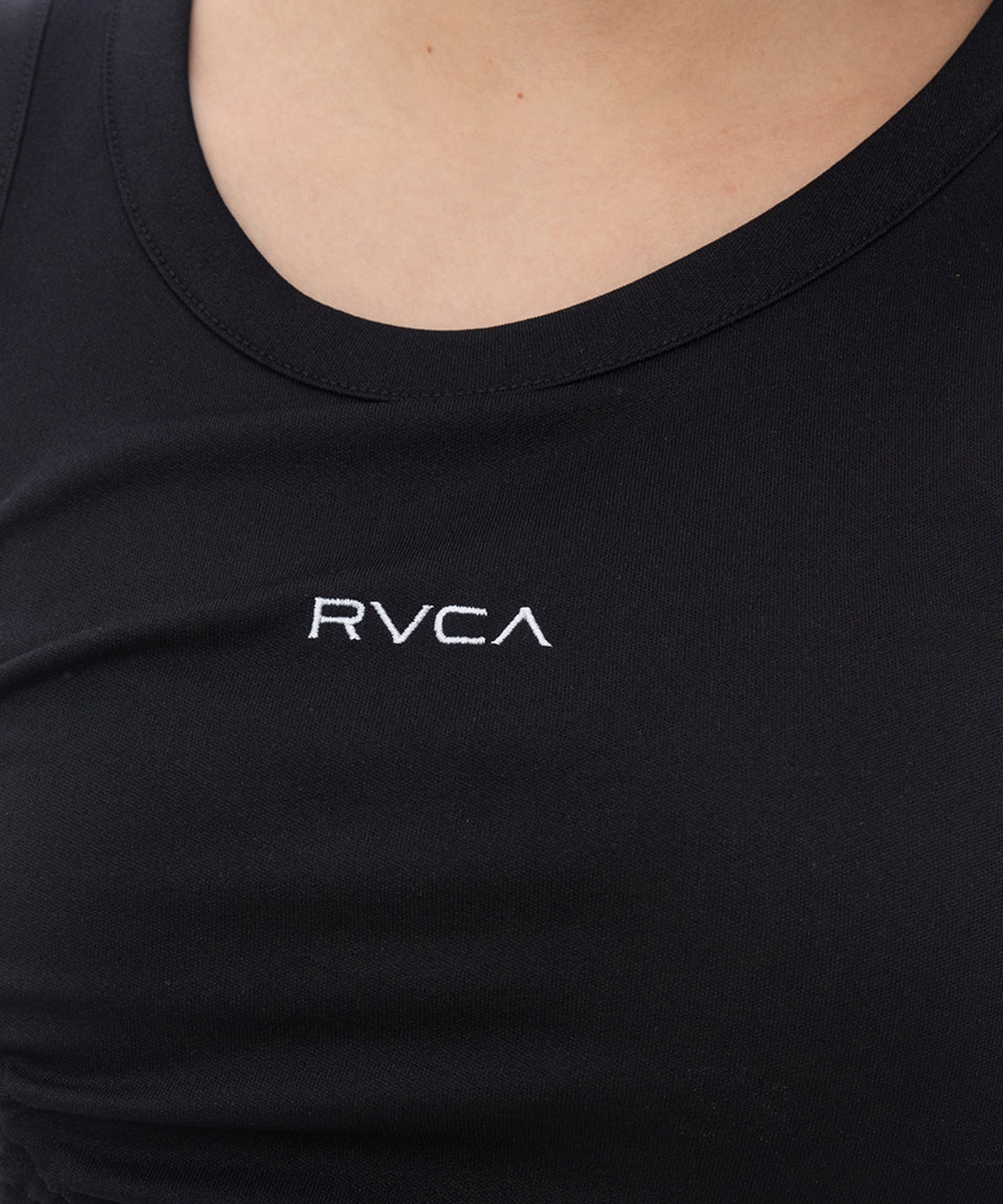 RVCA ルーカ ラッシュガード レディース タンクトップ カップ付 ワンポイント ロゴ 水陸両用 UVカット BF043-856(WHT-M)