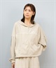 RVCA ルーカ 水着 ラッシュガード パーカー ジップアップ レディース クロップド丈 ショート丈 パイピング 水陸両用 UVカット BF04C-P86(WHT-M)