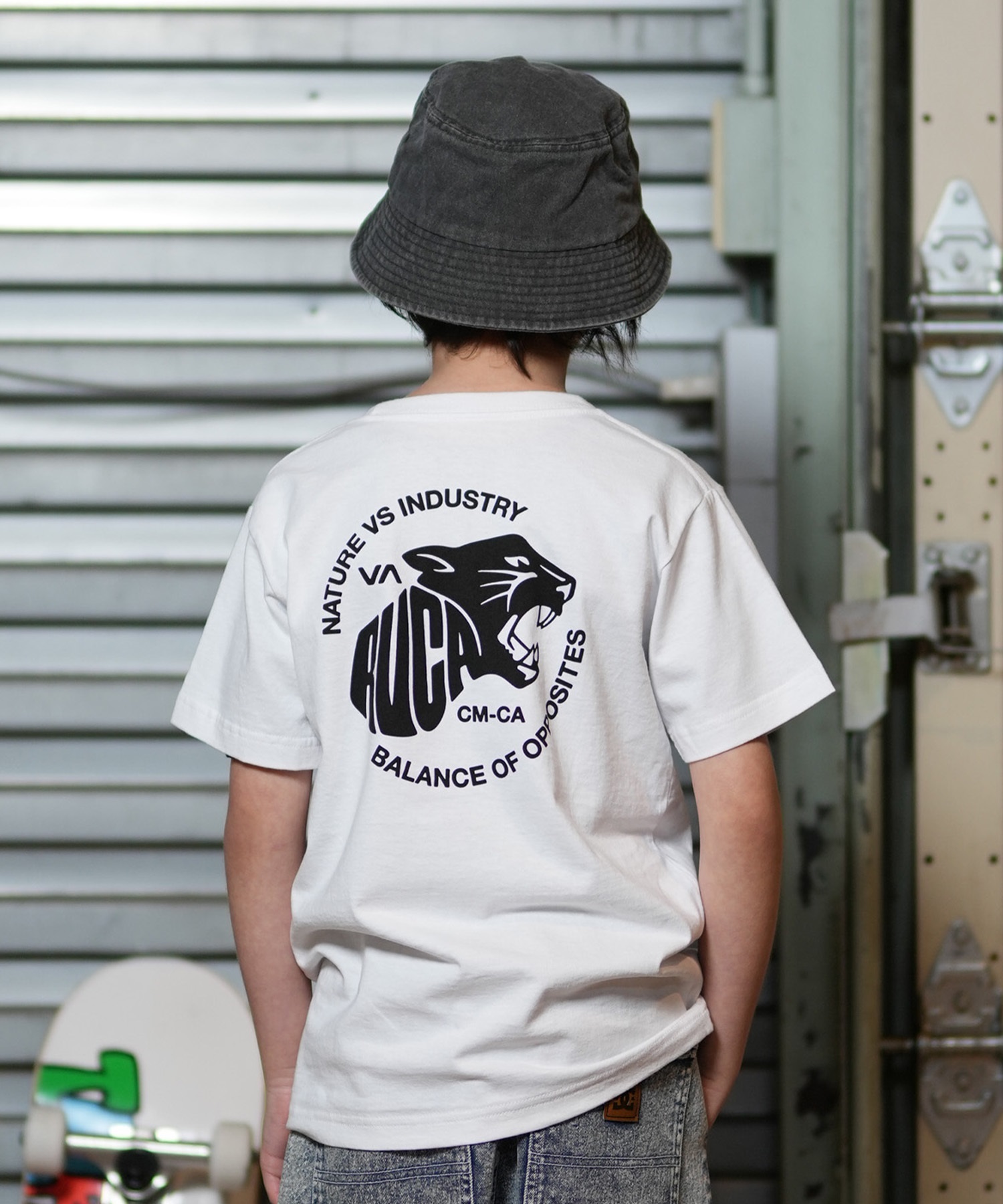 RVCA ルーカ 半袖 Tシャツ キッズ KIDS TIGER WAVE ST BF045-P22 