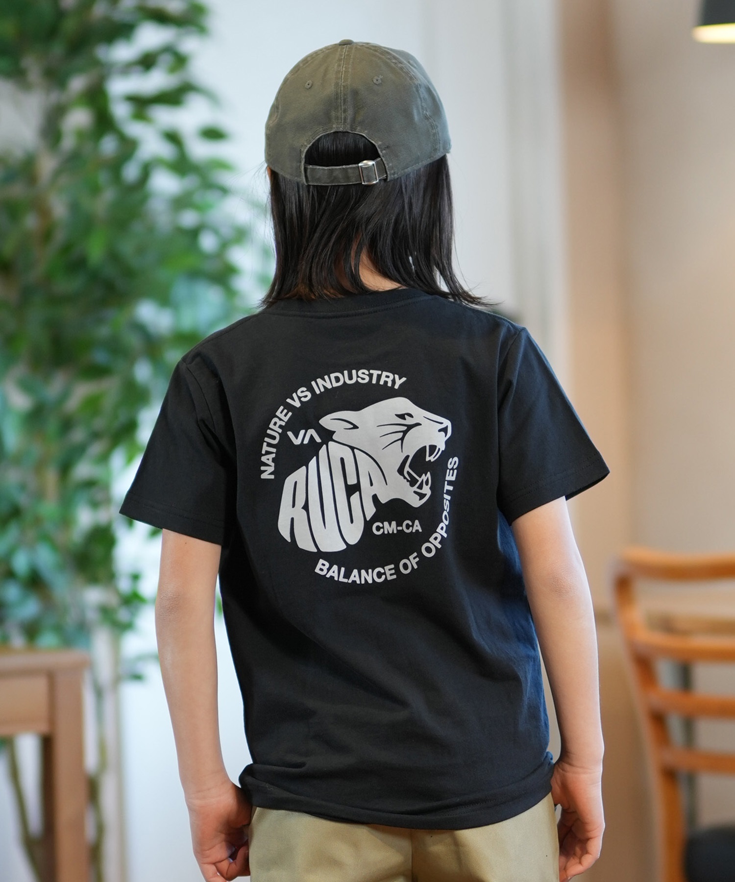 RVCA ルーカ 半袖 Tシャツ キッズ KIDS TIGER WAVE ST BF045-P22