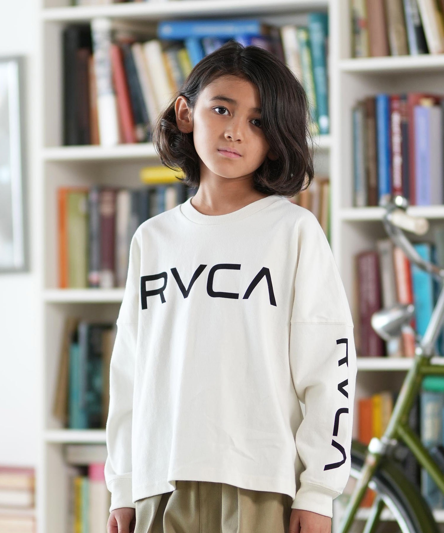 RVCA ルーカ 長袖 Tシャツ ロンT キッズ ジュニア 子供 ロゴ RVCA LT