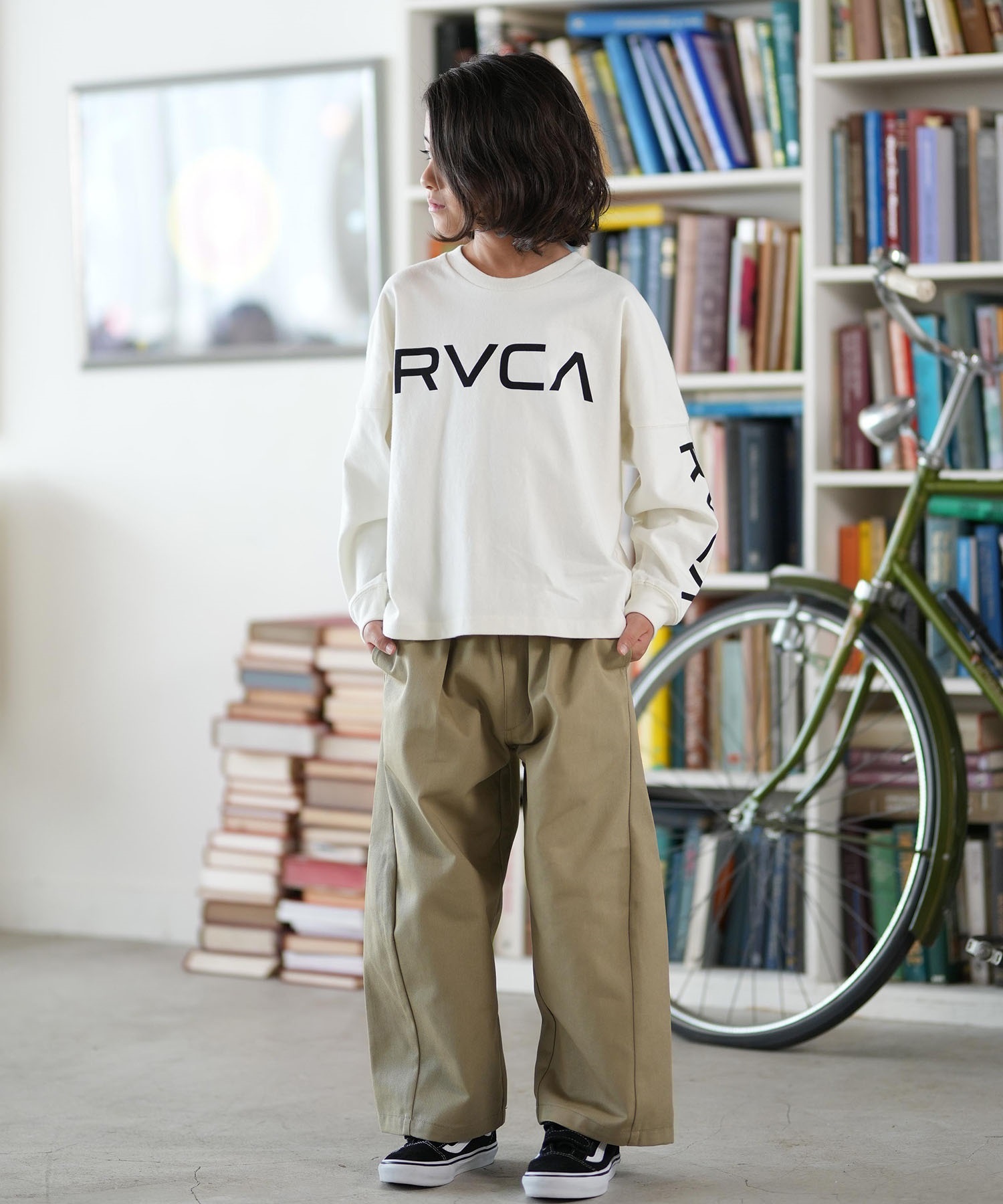 RVCA ルーカ 長袖 Tシャツ ロンT キッズ ジュニア 子供 ロゴ RVCA LT