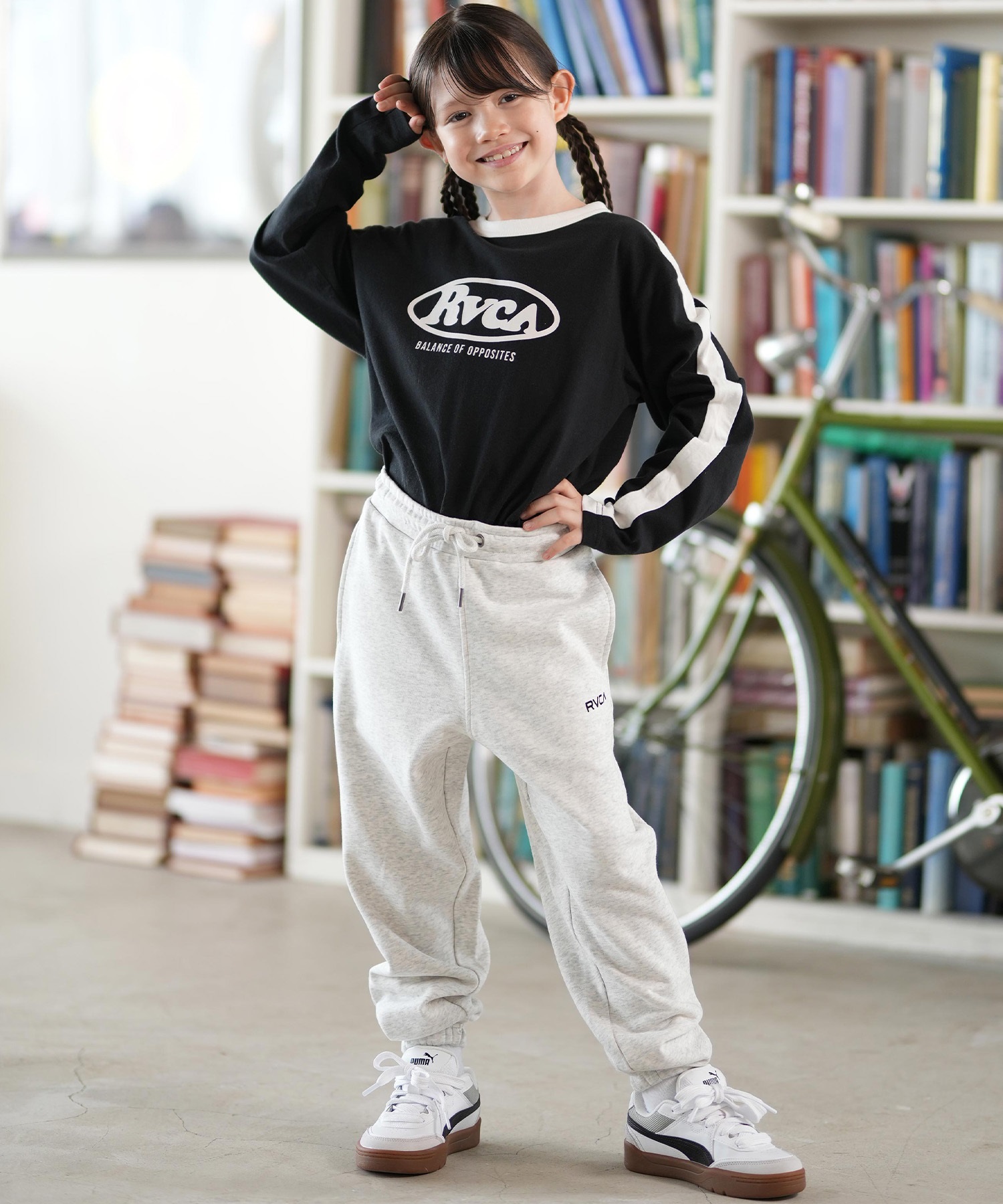 RVCA KIDS トレーナー パンツ セットアップ RVCA ルーカ ロングパンツ キッズ ジュニア 子供 スウェット パンツ
