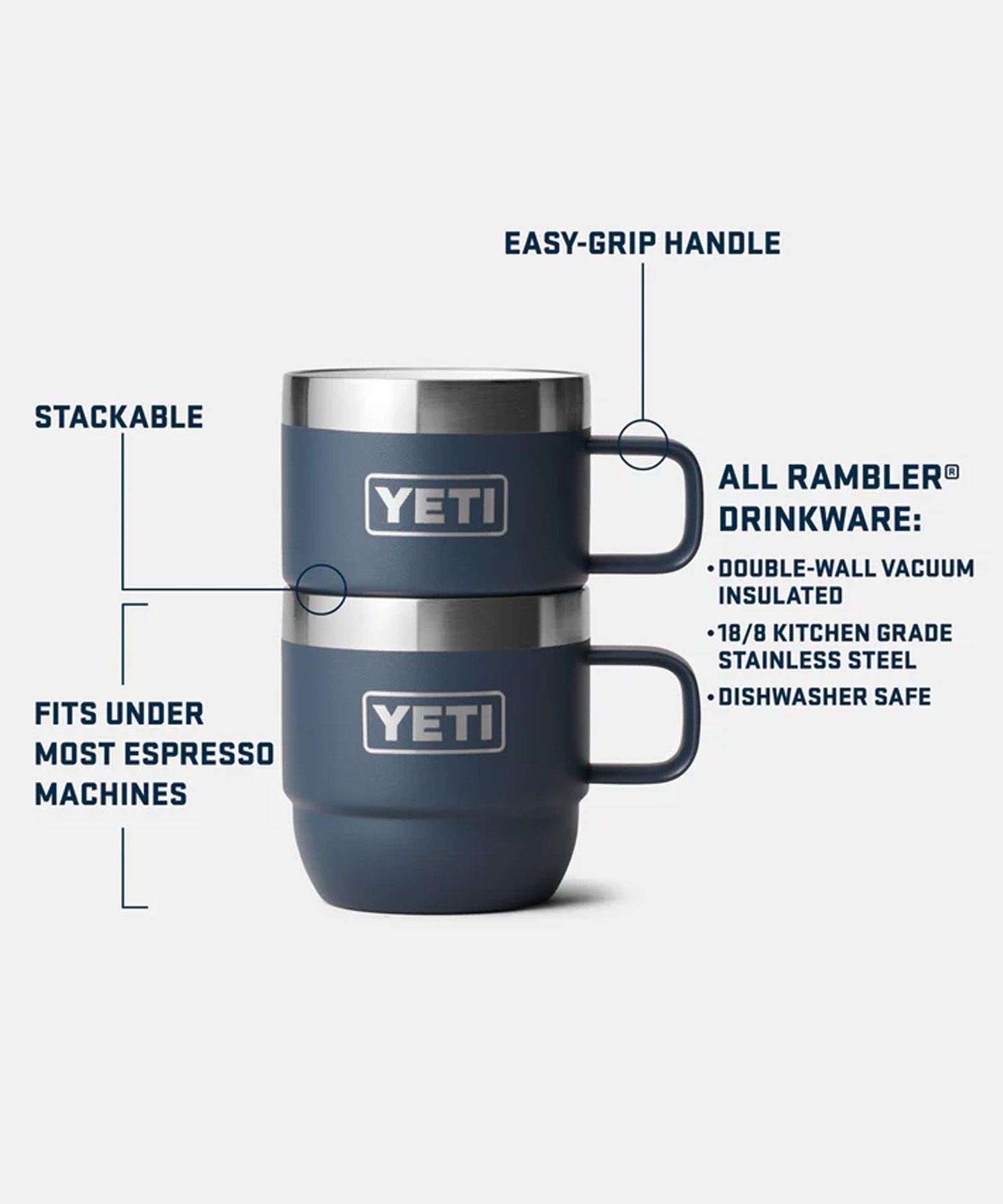 YETI イエティ マグカップ 2個セット 保温 保冷 ランブラー 6oz 177ml