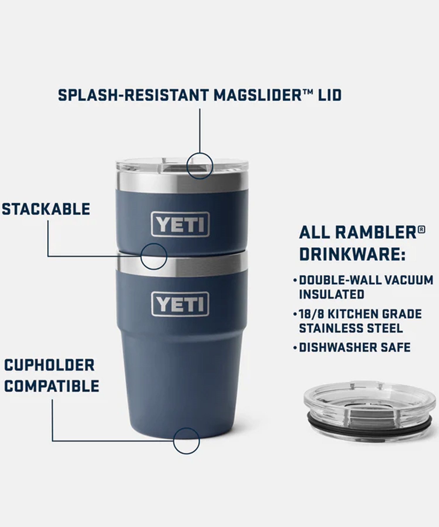 YETI イエティ タンブラー 保温 保冷 ランブラー スタッカブルカップ