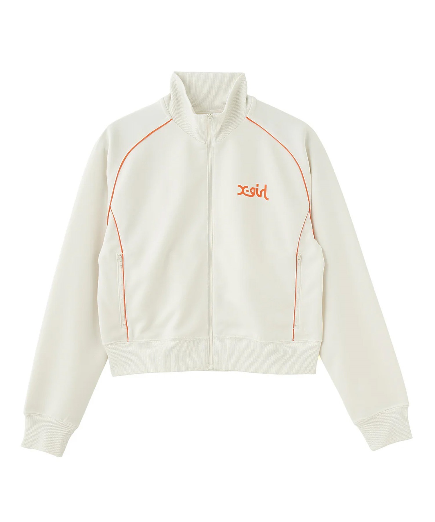 X-girl SPORTSエックスガールスポーツ アウター レディース トラックジャケット ショート丈 吸水速乾 UVカット SHORT TRACK JACKET 155251021004(LIME-M)