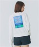 X-girl SPORTS エックスガールスポーツトレーナー レディース クルーネック スウェット バックプリント クロップド丈 UVカット 吸水速乾 155251012004(WHITE-M)