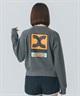 X-girl SPORTS エックスガールスポーツトレーナー レディース クルーネック スウェット バックプリント クロップド丈 UVカット 吸水速乾 155251012004(WHITE-M)