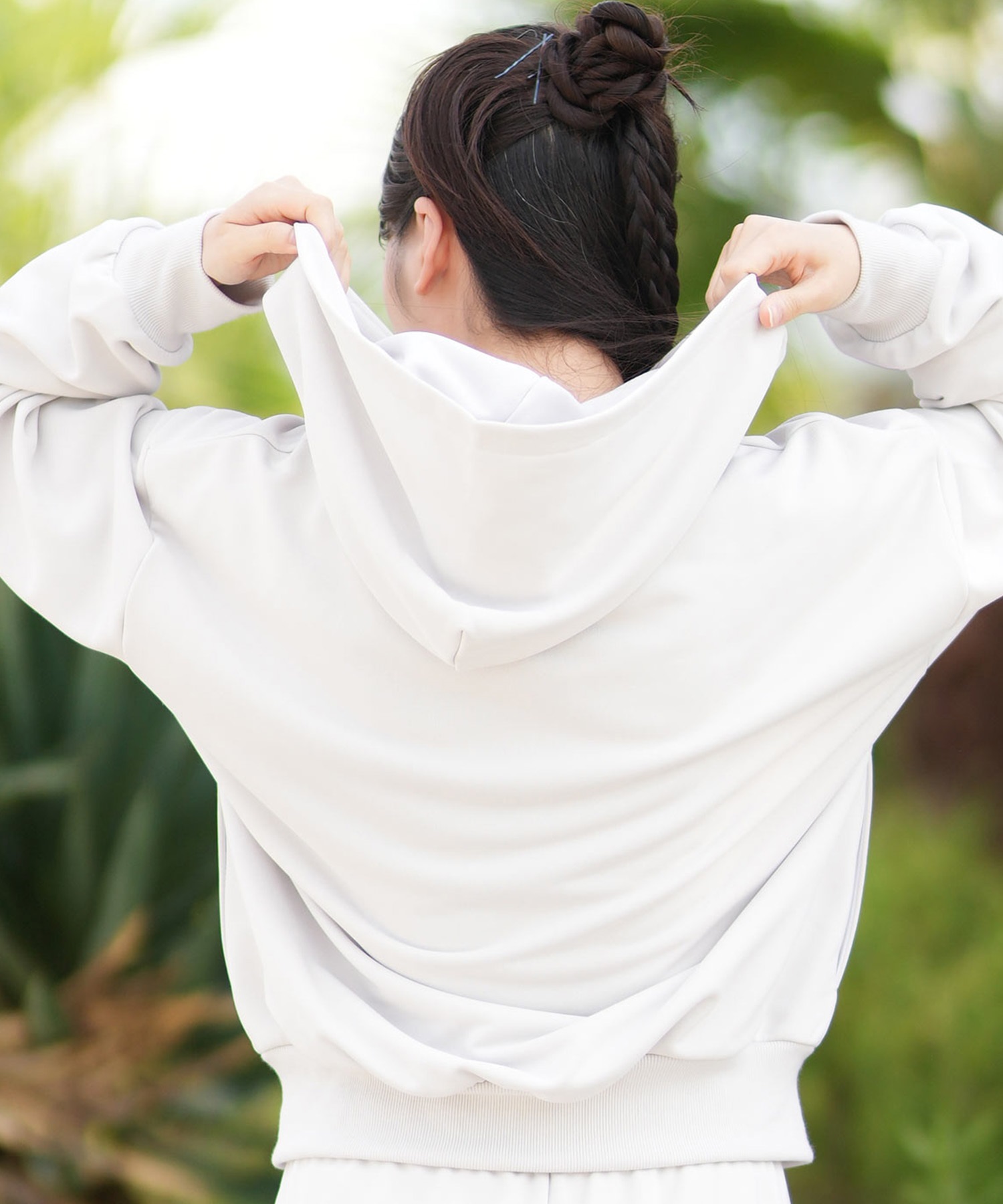 X-girl SPORTS エックスガールスポーツ ジップアップ パーカー レディース クロップド丈 ショート丈 ロゴ セットアップ対応 155253012001(BK-M)