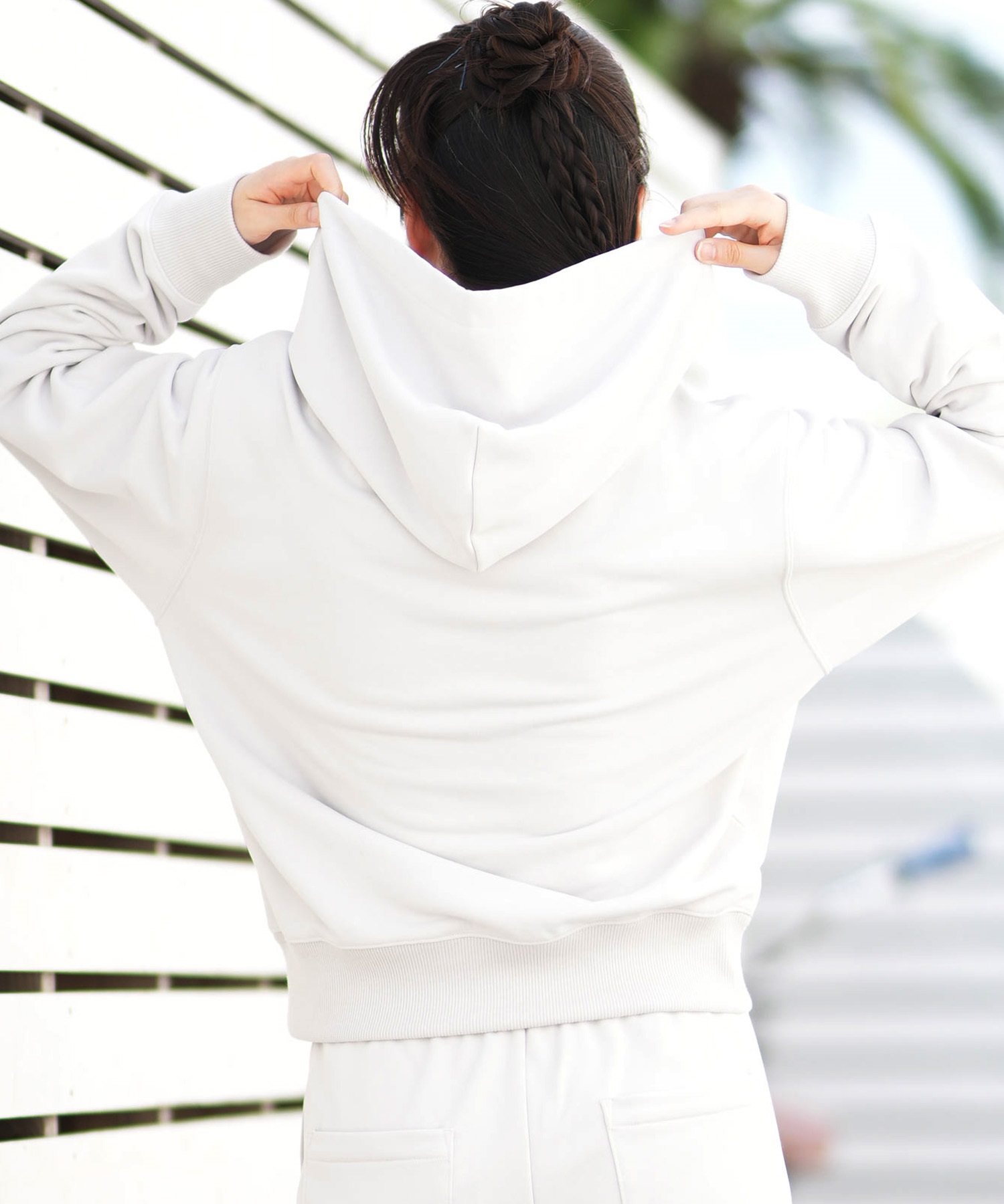 X-girl SPORTS エックスガールスポーツ プルオーバー パーカー レディース クロップド丈 ショート丈 ロゴ 155253012002(BK-M)