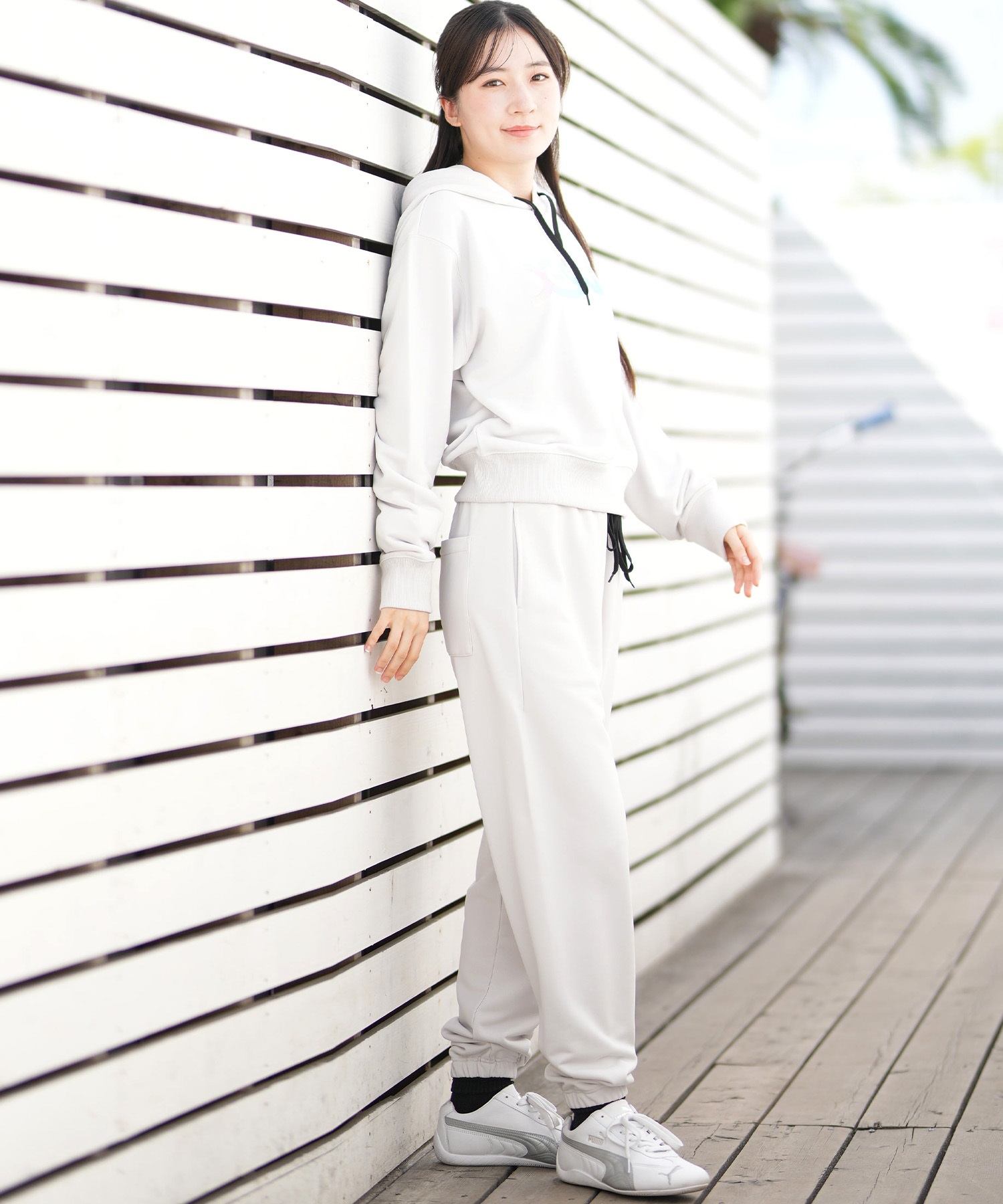 X-girl SPORTS エックスガールスポーツ プルオーバー パーカー レディース クロップド丈 ショート丈 ロゴ 155253012002(BK-M)