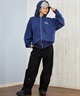 X-GIRL エックスガール ジップアップ パーカー レディース バックプリント ロゴ ARCH LOGO ZIP UP HOODIE 105253012022(ASH-S)