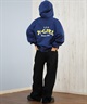 X-GIRL エックスガール ジップアップ パーカー レディース バックプリント ロゴ ARCH LOGO ZIP UP HOODIE 105253012022(ASH-S)