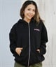 X-GIRL エックスガール ジップアップ パーカー レディース バックプリント ロゴ HEART ZIP UP HOODIE 105253012024(ASH-S)