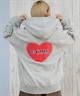 X-GIRL エックスガール ジップアップ パーカー レディース バックプリント ロゴ HEART ZIP UP HOODIE 105253012024(ASH-S)