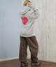 X-GIRL エックスガール ジップアップ パーカー レディース バックプリント ロゴ HEART ZIP UP HOODIE 105253012024(ASH-S)