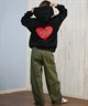 X-GIRL エックスガール ジップアップ パーカー レディース バックプリント ロゴ HEART ZIP UP HOODIE 105253012024(ASH-S)