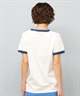 X-girl エックスガール 半袖 Tシャツ レディース リンガーシャツ フロントロゴ LOGO S S RINGER CLASSIC TEE 105251011031(BLACK-S)