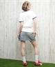 X-girl エックスガール 半袖 Tシャツ レディース リンガーシャツ フロントロゴ LOGO S S RINGER CLASSIC TEE 105251011031(BLACK-S)