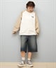 X-girl エックスガール 長袖 Tシャツ レディース ロンT ラグラン バックプリント オーバーサイズ ANML TRPL LG BB BIG TEE 105251011026(BLACK-S)