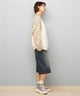 X-girl エックスガール 長袖 Tシャツ レディース ロンT ラグラン バックプリント オーバーサイズ ANML TRPL LG BB BIG TEE 105251011026(BLACK-S)