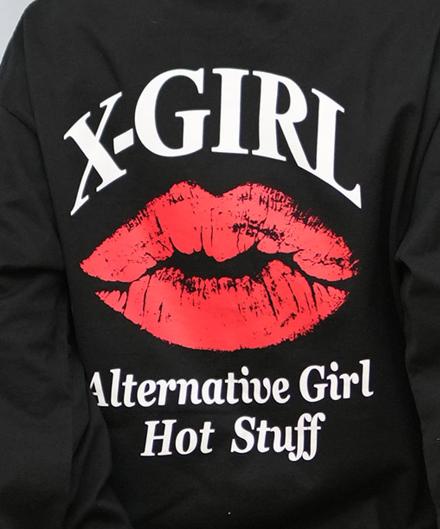 X-girl エックスガール 長袖 Tシャツ レディース ロンT 袖ロゴ