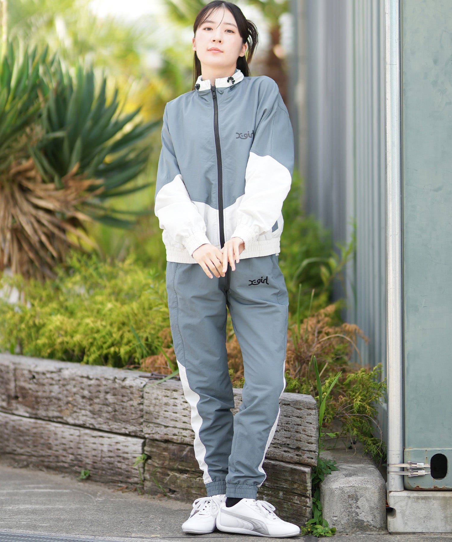 X-girl SPORTS エックスガールスポーツ ジャージ トラックパンツ