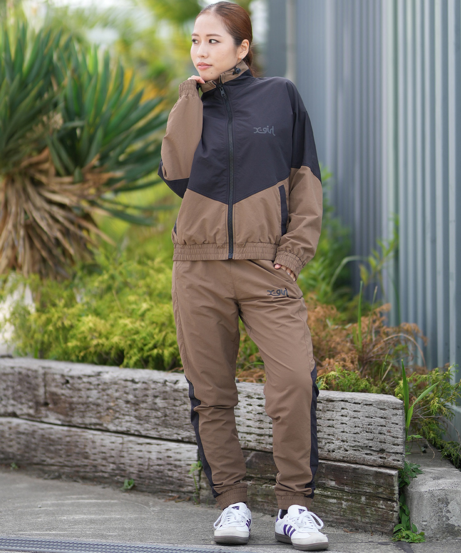 X-girl SPORTS エックスガールスポーツ ジャージ トラックパンツ