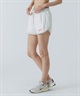 X-girl SPORTSエックスガールスポーツショートパンツ レディース ナイロンパンツ UVカット 撥水 防風 155251031002(WHITE-M)