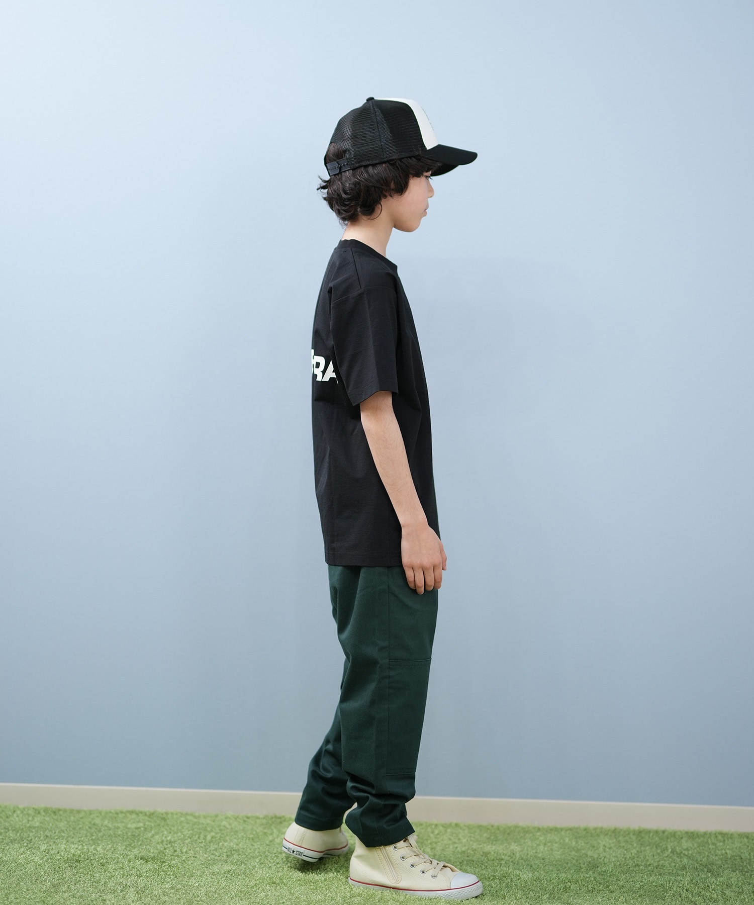 NEW ERA ニューエラ 半袖 Tシャツ キッズ ジュニア 子供 水陸両用 Youth ユーティリティー Wordmark ブラック 14391926(BLK-130cm)