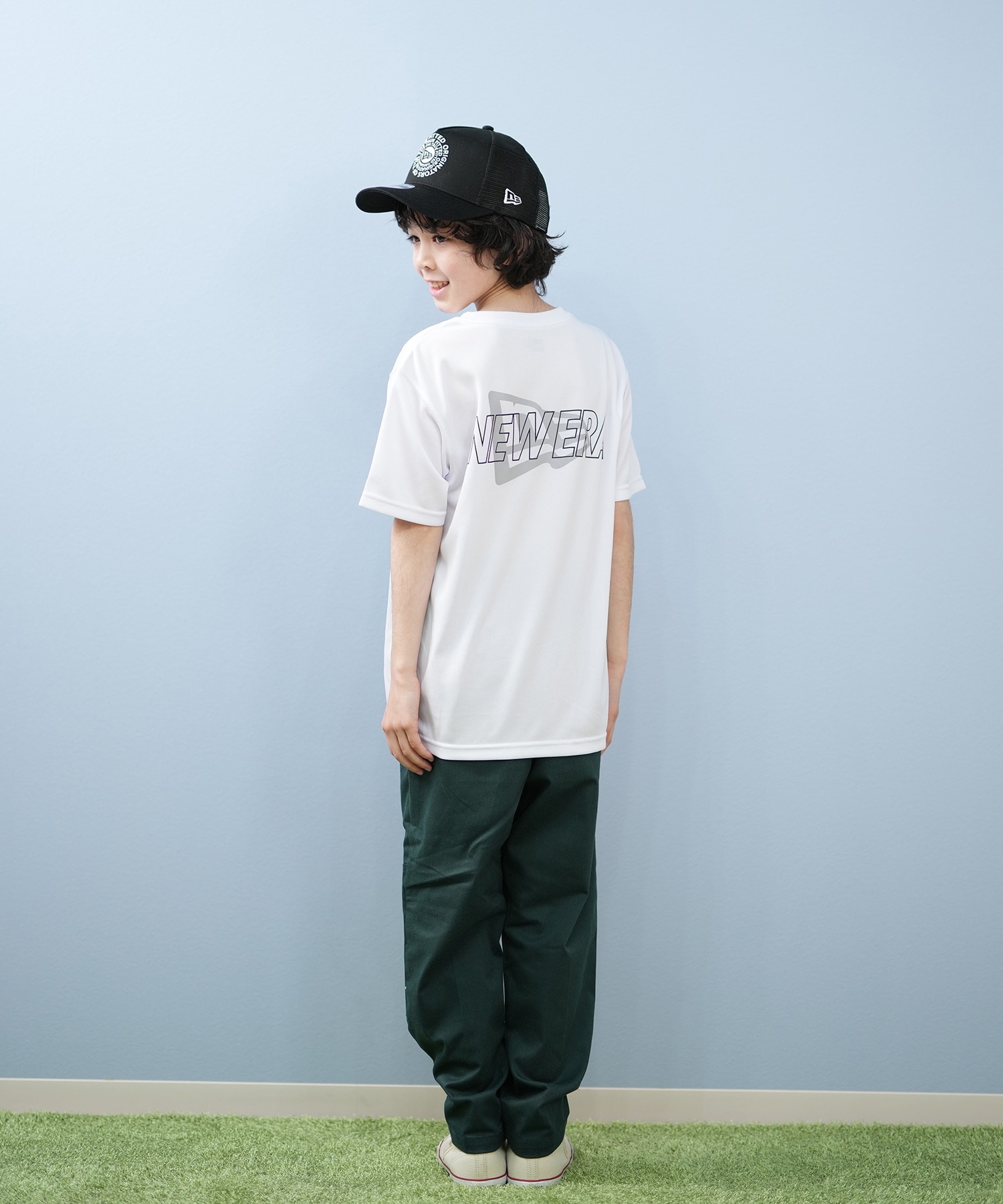 半袖Tシャツ★ニューエラ★CAPS ON THE スケートボード IVORY NEW ERA ニューエラ 韓国企画 半袖Tシャツ スケートボード
