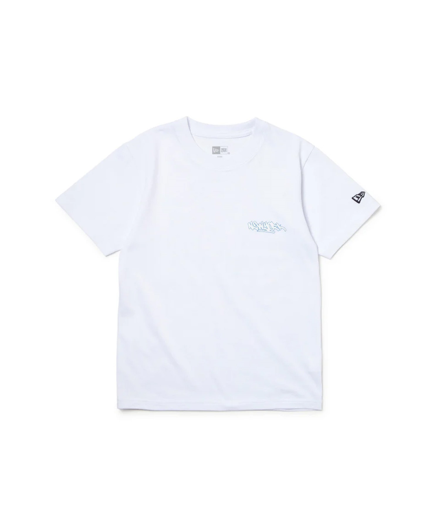 NEW ERA ニューエラ 半袖 Tシャツ キッズ バックプリント タギング Youth 半袖 コットン Tシャツ Graffiti 14414383(WHT-130cm)