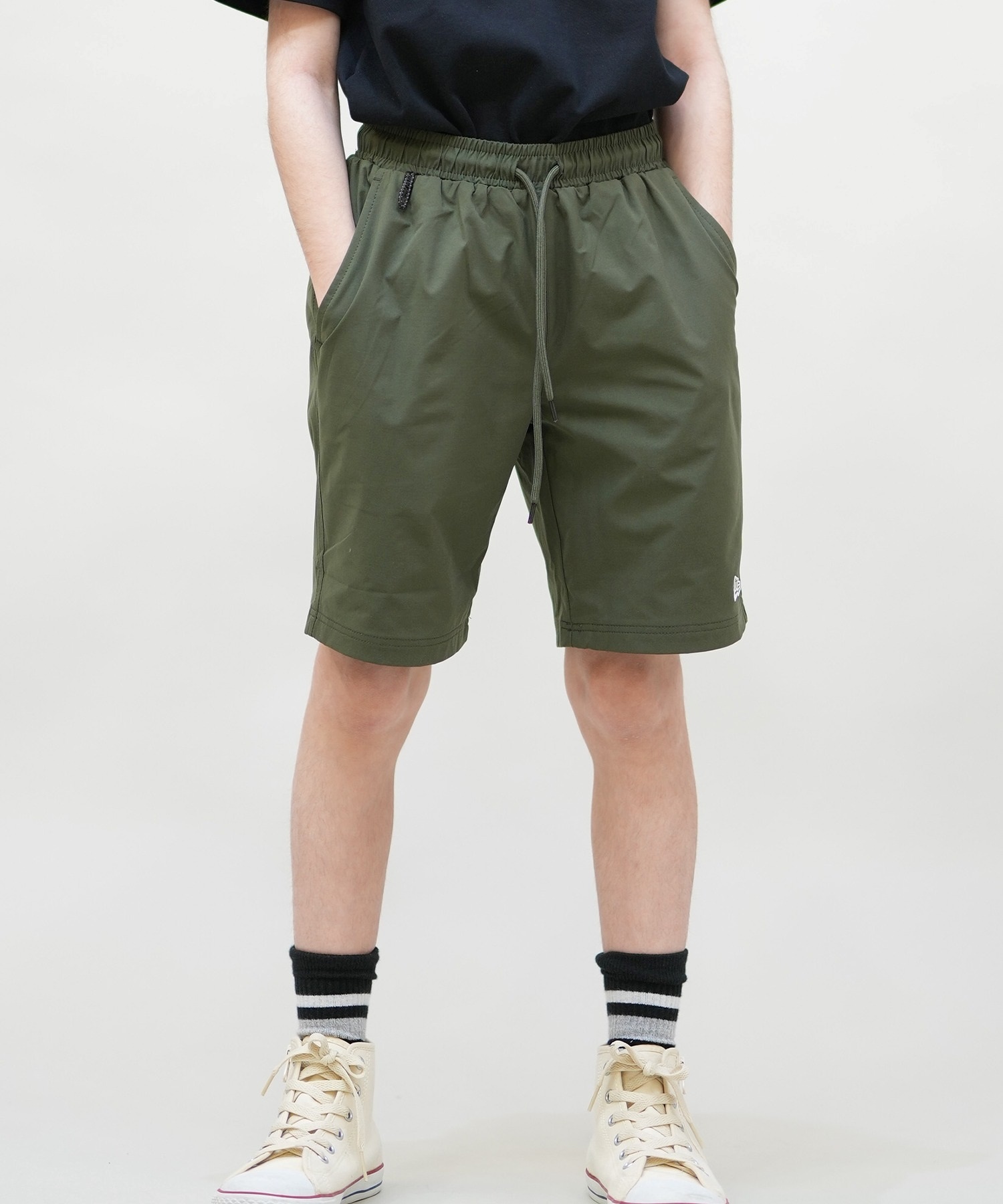 NEW ERA ニューエラ キッズ ショーツ 水陸両用 Youth ユーティリティー ショートパンツ オリーブ 14391921(OLV-130cm)