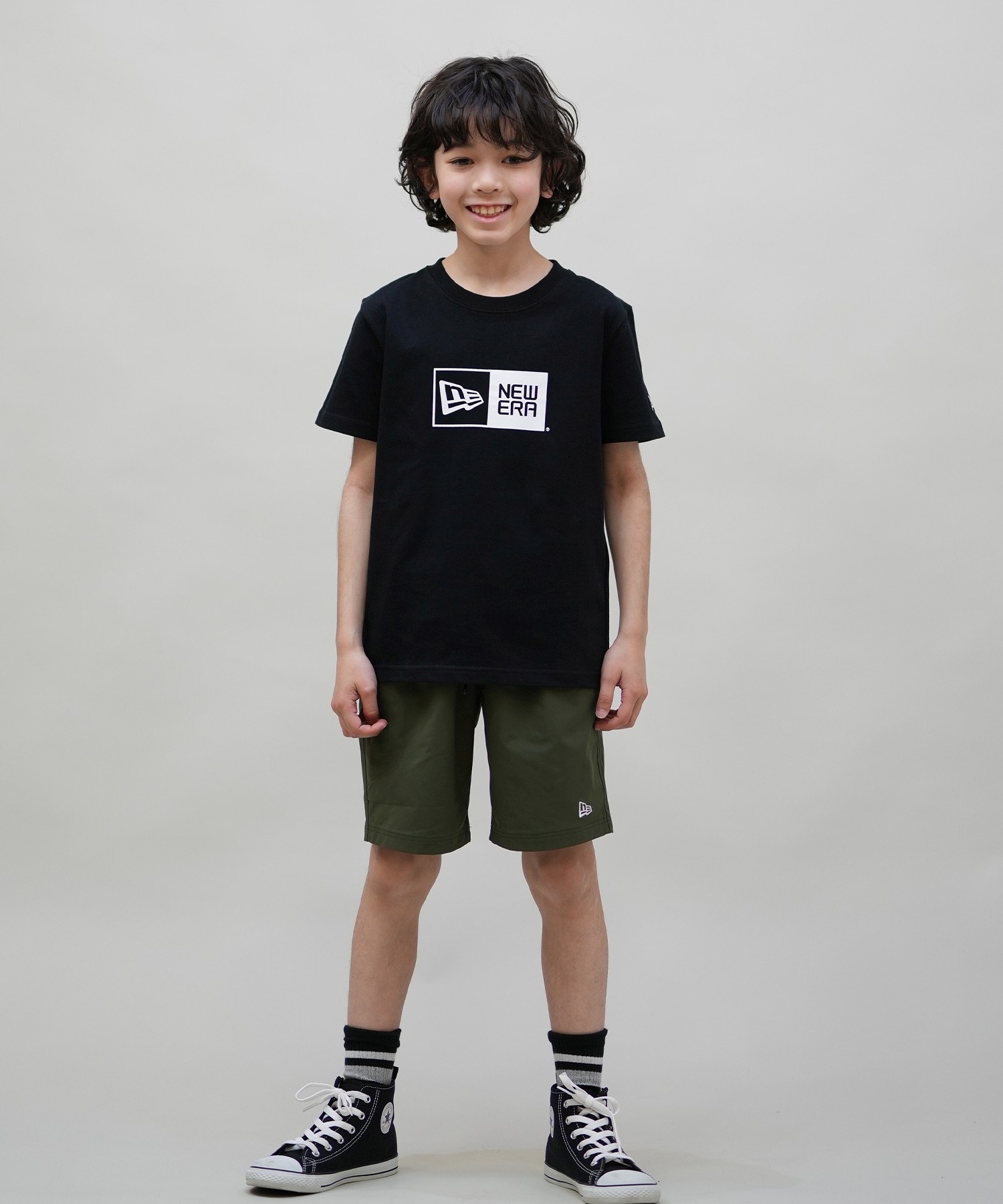NEW ERA ニューエラ キッズ ショーツ 水陸両用 Youth ユーティリティー ショートパンツ オリーブ 14391921(OLV-130cm)