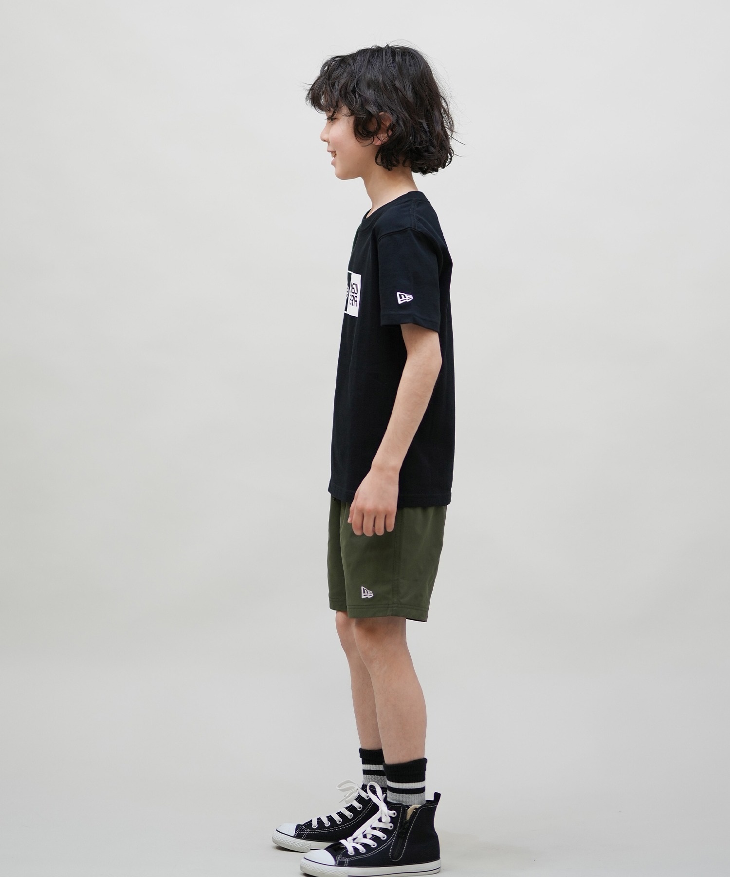 NEW ERA ニューエラ キッズ ショーツ 水陸両用 Youth ユーティリティー ショートパンツ オリーブ 14391921(OLV-130cm)
